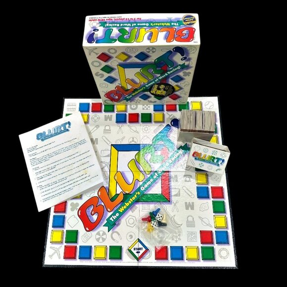 BLURT The Websters Game of Word Racing Board Game 1995 Vintage Patch - Picture 1 of 7